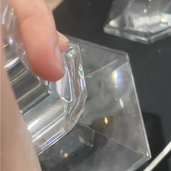 Val St Lambert  "Elysee" Candlesticks - Picture 9 of 9